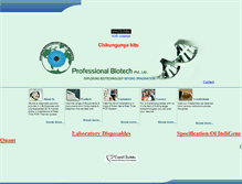 Tablet Screenshot of professionalbiotech.net