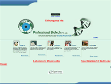 Tablet Screenshot of professionalbiotech.com